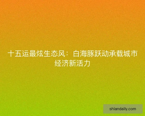 十五运最炫生态风:白海豚跃动承载城市经济新活力 十五运最炫生态风:白海豚跃动承载城市经济新活力